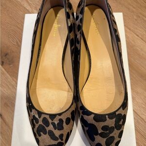 Cole Haan Leopard-Print Pointed-Toe Flats in Tan and Black